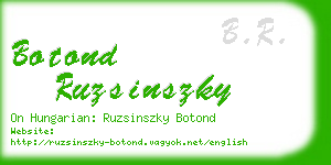 botond ruzsinszky business card